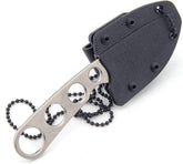 Mastiff GearsĀ® Sanrenmu (SRM) 7130 Full Tang Fixed-Blade Knife w/ Molded Polymer Sheath & Belt Adapter (Silver Stonewash)